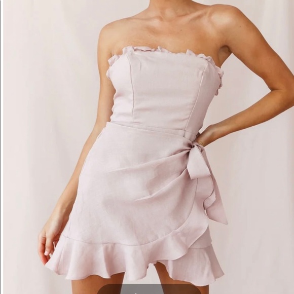 Selfie Leslie Dresses Selfie Leslie Stacey Frill Bustier Wrap Dress Poshmark